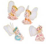 4Pcs Flower Fairies Figurines Garden Home Ornament Fairy Figures Resin Craft Bonsai Decoration