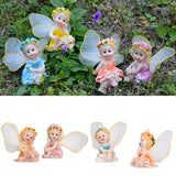 4Pcs Flower Fairies Figurines Garden Home Ornament Fairy Figures Resin Craft Bonsai Decoration - Extra Image