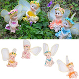 4Pcs Flower Fairies Figurines Garden Home Ornament Fairy Figures Resin Craft Bonsai Decoration - Extra Image