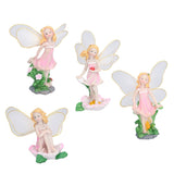 4Pcs Flower Fairies Figurines Statue Garden Home Ornament Resin Model Miniature Landscape Decor - Extra Image