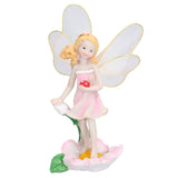 4Pcs Flower Fairies Figurines Statue Garden Home Ornament Resin Model Miniature Landscape Decor