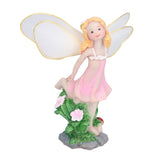 4Pcs Flower Fairies Figurines Statue Garden Home Ornament Resin Model Miniature Landscape Decor