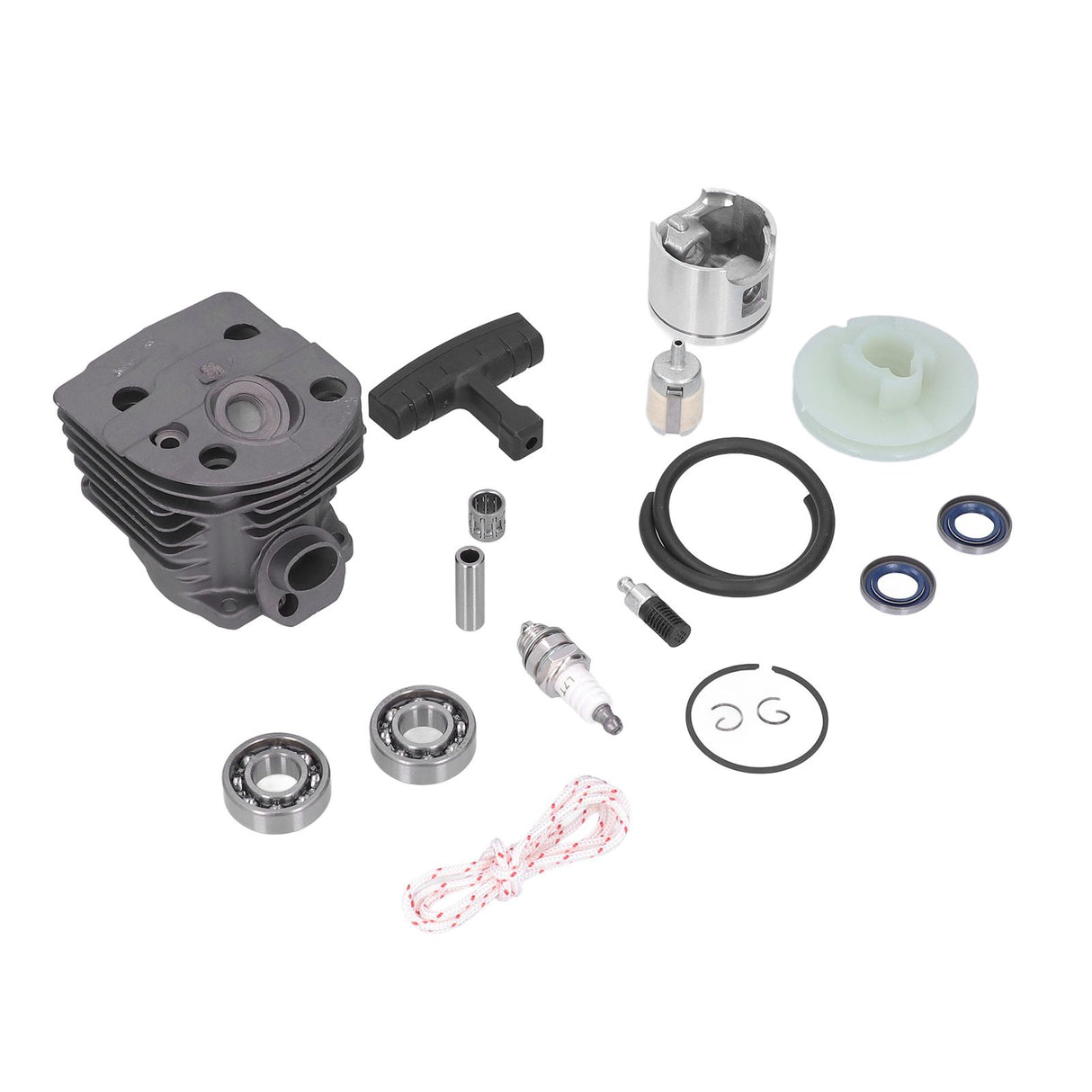 46mm Aluminum Cylinder Piston Spark Plug Bearing Gasket Set Fit for Husqvarna 55 51 Chainsaw