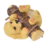 Resin Swinging Puppy Dog Statue Simulation Animal Model Figurine Sculpture Crafts Outdoor Garden Decoration