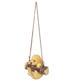 Resin Swinging Puppy Dog Statue Simulation Animal Model Figurine Sculpture Crafts Outdoor Garden Decoration - Close-Up Angle