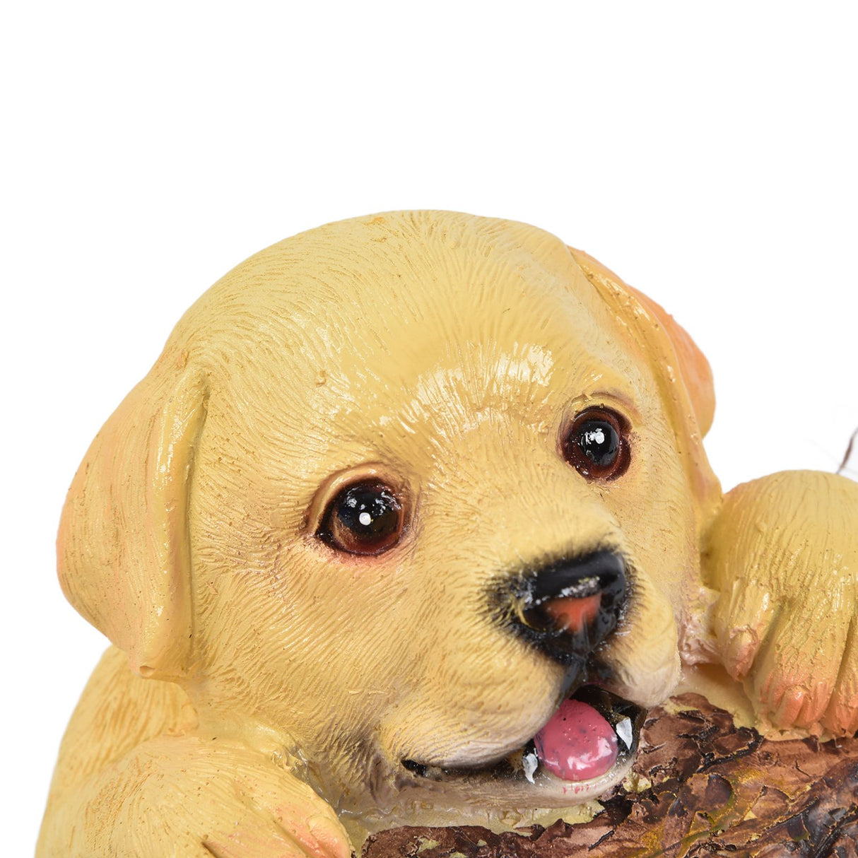 Resin Swinging Puppy Dog Statue Simulation Animal Model Figurine Sculpture Crafts Outdoor Garden Decoration