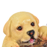 Resin Swinging Puppy Dog Statue Simulation Animal Model Figurine Sculpture Crafts Outdoor Garden Decoration