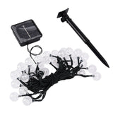 21ft 30LED Solar String Light Warm Waterproof Lamp String Light for Outdoor Yard Lawn Decor - Front View