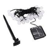 21ft 30LED Solar String Light Warm Waterproof Lamp String Light for Outdoor Yard Lawn Decor - Top-Down View