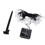 21ft 30LED Solar String Light Warm Waterproof Lamp String Light for Outdoor Yard Lawn Decor - Low Angle