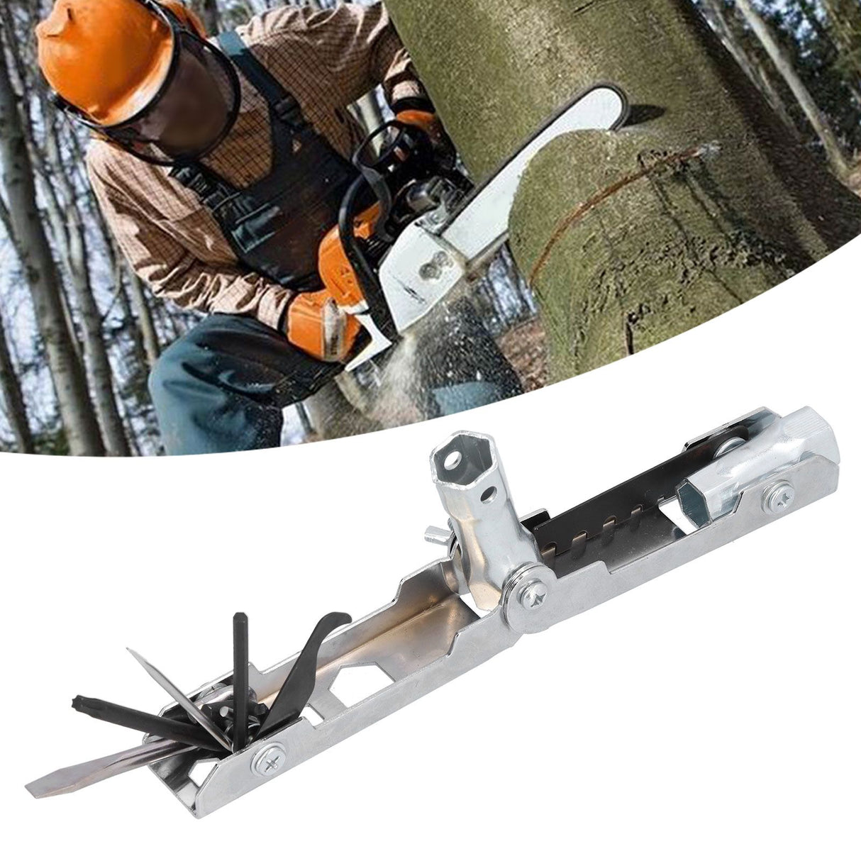 Multifunctional Tool Set Screwdriver Socket Wrench File Hex Disk Fit for Stihl Chainsaw