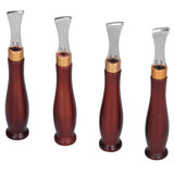4pcs Leather Edgers Sharp Professional Trimming Working Kit with Wooden Handle for DIY Craft Leather Cutting