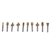 10pcs Carpentry Router Bits Carbide Rotary Burr Set for DIY Woodworking Carving Engraving Drilling - Close-Up Angle