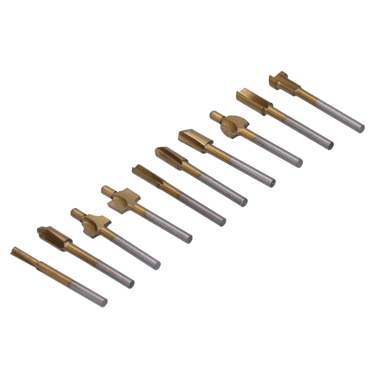 10pcs Carpentry Router Bits Carbide Rotary Burr Set for DIY Woodworking Carving Engraving Drilling