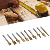 10pcs Carpentry Router Bits Carbide Rotary Burr Set for DIY Woodworking Carving Engraving Drilling