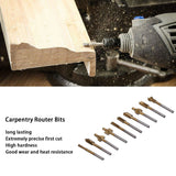 10pcs Carpentry Router Bits Carbide Rotary Burr Set for DIY Woodworking Carving Engraving Drilling - Extra Image