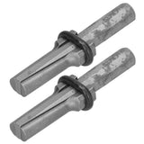2PCS Heavy Duty Plug Wedges 14mm Stone Splitter High Speed Steel Rock Stone Splitter Splitting Tool - Front View