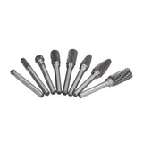 8pcs Tungsten Carbide Burr Bits Dia 6mm Rotary File Set for Wood Carving Metal Working