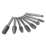 8pcs Tungsten Carbide Burr Bits Dia 6mm Rotary File Set for Wood Carving Metal Working - Extra Image