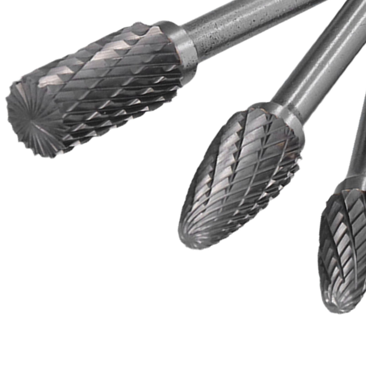 8pcs Tungsten Carbide Burr Bits Dia 6mm Rotary File Set for Wood Carving Metal Working
