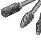 8pcs Tungsten Carbide Burr Bits Dia 6mm Rotary File Set for Wood Carving Metal Working