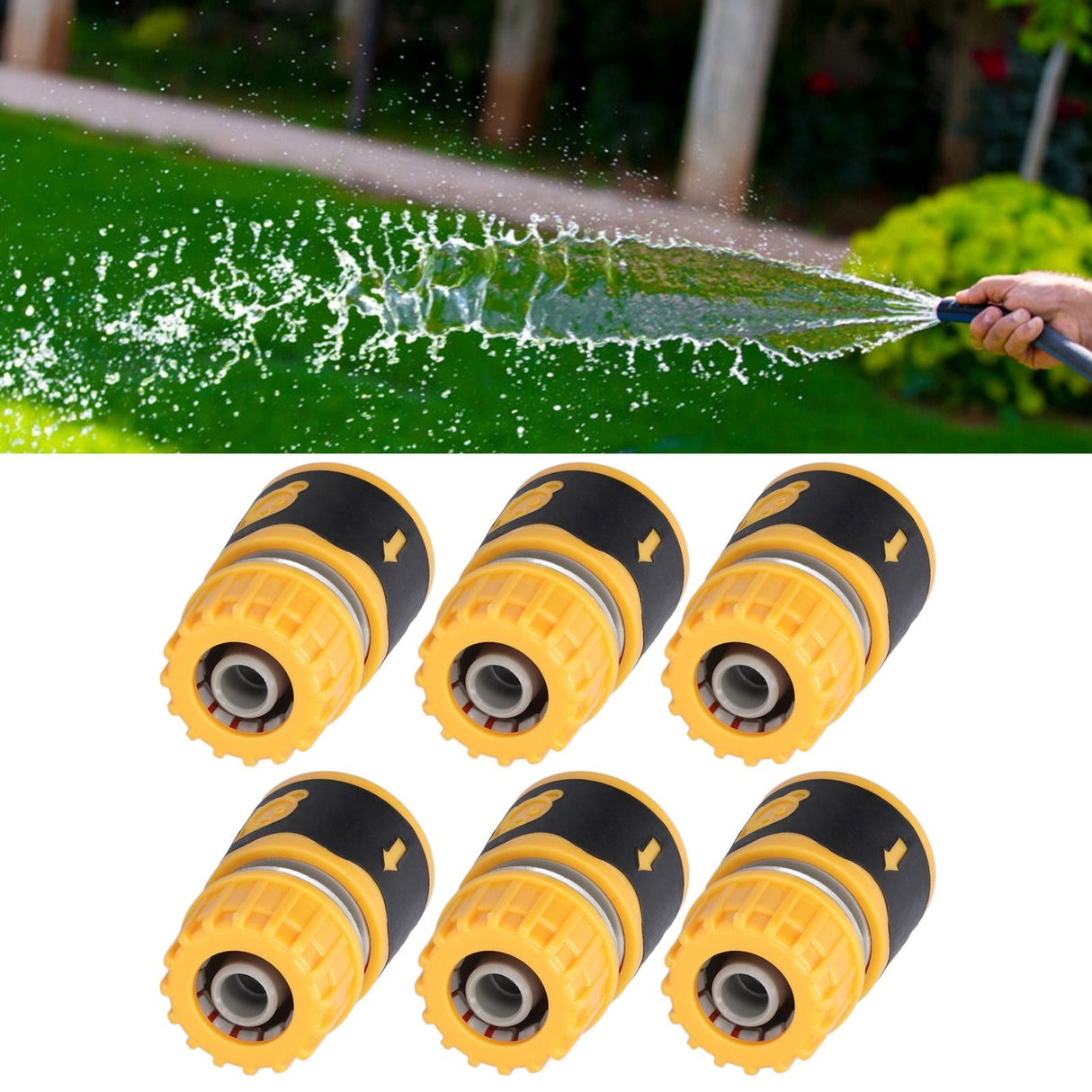 10Pcs Garden Quick Connector G1/2 Garden Faucet Water Hose Pipe Plastic Connector Quick Connect Garden Hose Fittings