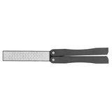 Knife Sharpener Double Sides Fan Shape Folding Mini Portable Whetstone for Outdoor Garden Farm Tools Sharpening