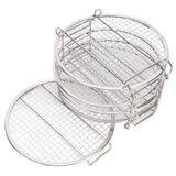 Stackable Dehydrator Rack Stainless Steel Drying Rack with Anti Scalding Gloves Fit for Ninja Foodi Fryer - 45-Degree Angle
