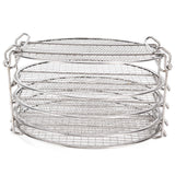 Stackable Dehydrator Rack Stainless Steel Drying Rack with Anti Scalding Gloves Fit for Ninja Foodi Fryer - Rear View
