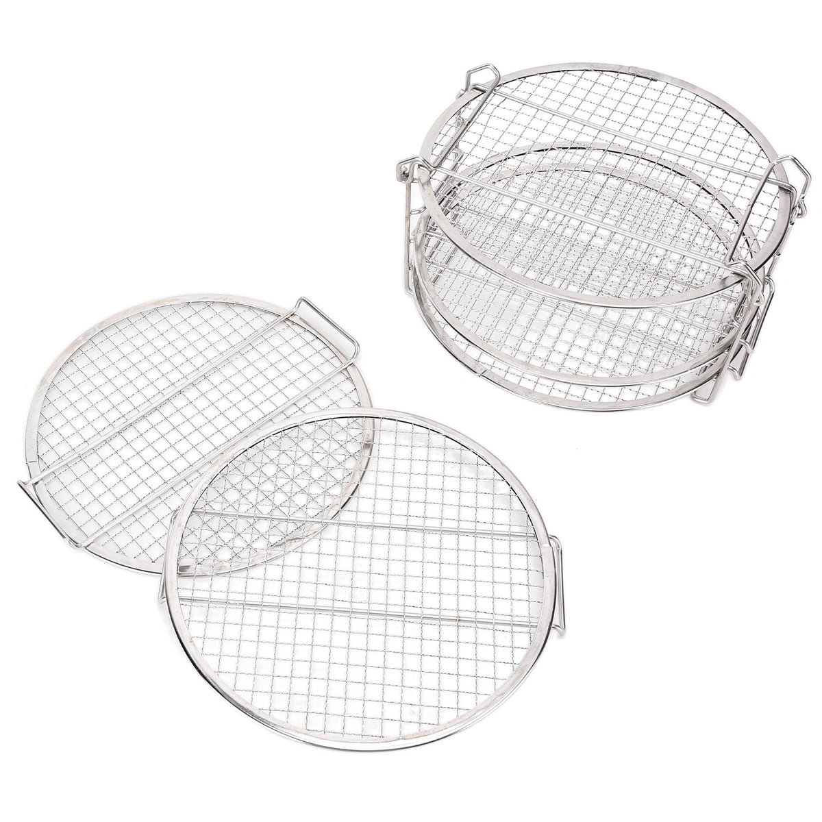 Stackable Dehydrator Rack Stainless Steel Drying Rack with Anti Scalding Gloves Fit for Ninja Foodi Fryer