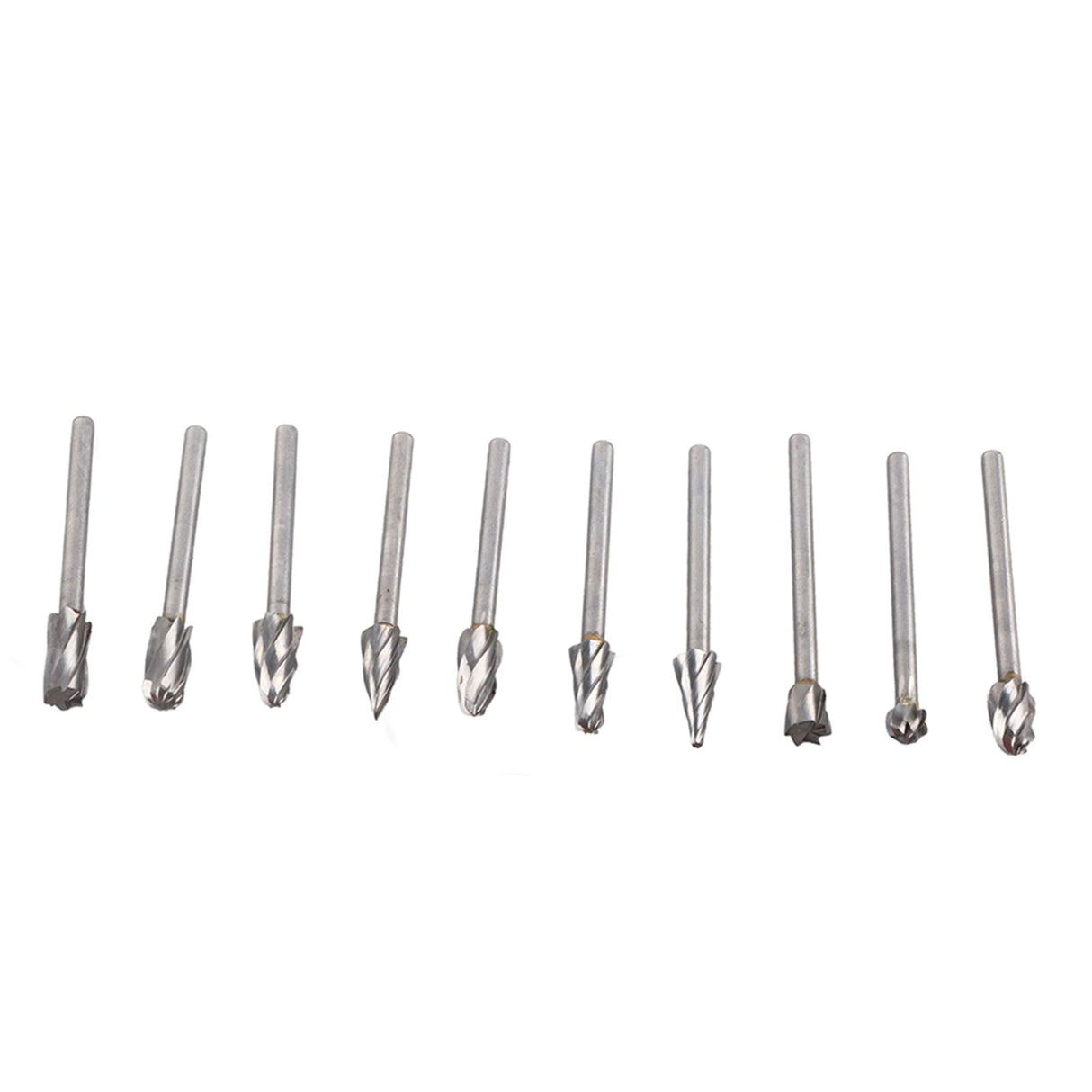 10Pcs Carbide Burr Set Alloy Tungsten Steel High Hardness Wide Application for Dremel Wood Carving Bits for Woodworking