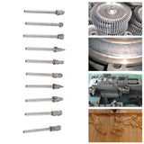 10Pcs Carbide Burr Set Alloy Tungsten Steel High Hardness Wide Application for Dremel Wood Carving Bits for Woodworking