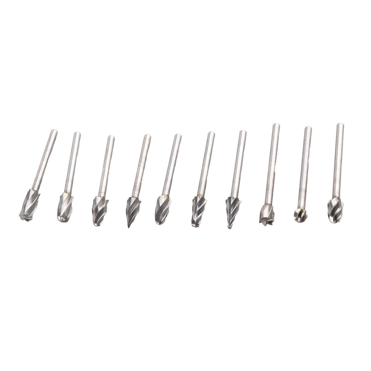 10Pcs Carbide Burr Set Alloy Tungsten Steel High Hardness Wide Application for Dremel Wood Carving Bits for Woodworking