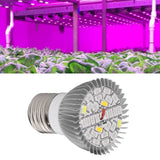 LED Grow Light Bulb Full Spectrum 28 LED E27 Socket Plant Light Bulb for Indoor Plants