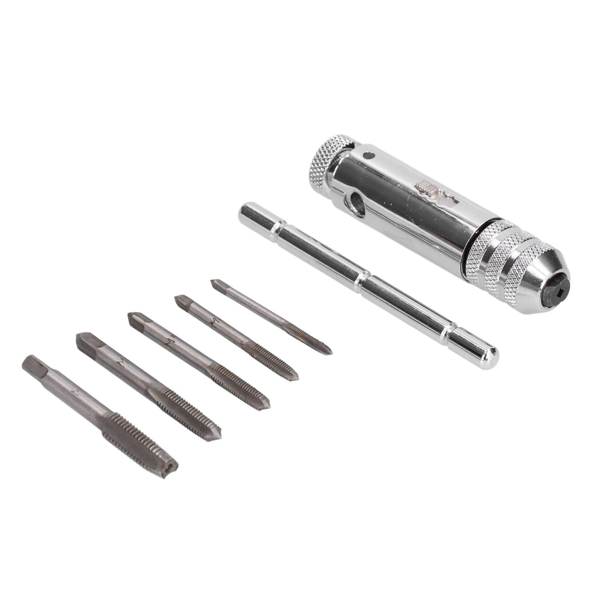 Ratchet Tap Wrench Rigid Hold 3 Positions Gear Box Adjustable Various Tap Sizes T Handle Tap Wrench for Faucet Reamer