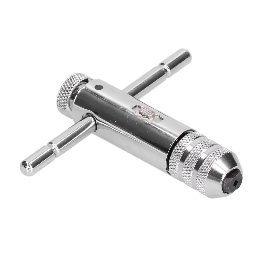Ratchet Tap Wrench Rigid Hold 3 Positions Gear Box Adjustable Various Tap Sizes T Handle Tap Wrench for Faucet Reamer