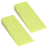 2 Pcs Chainsaw Wedges 8 Inch Green Chainsaw Felling Cutting Wedges Log Splitter Wedges - Close-Up Angle