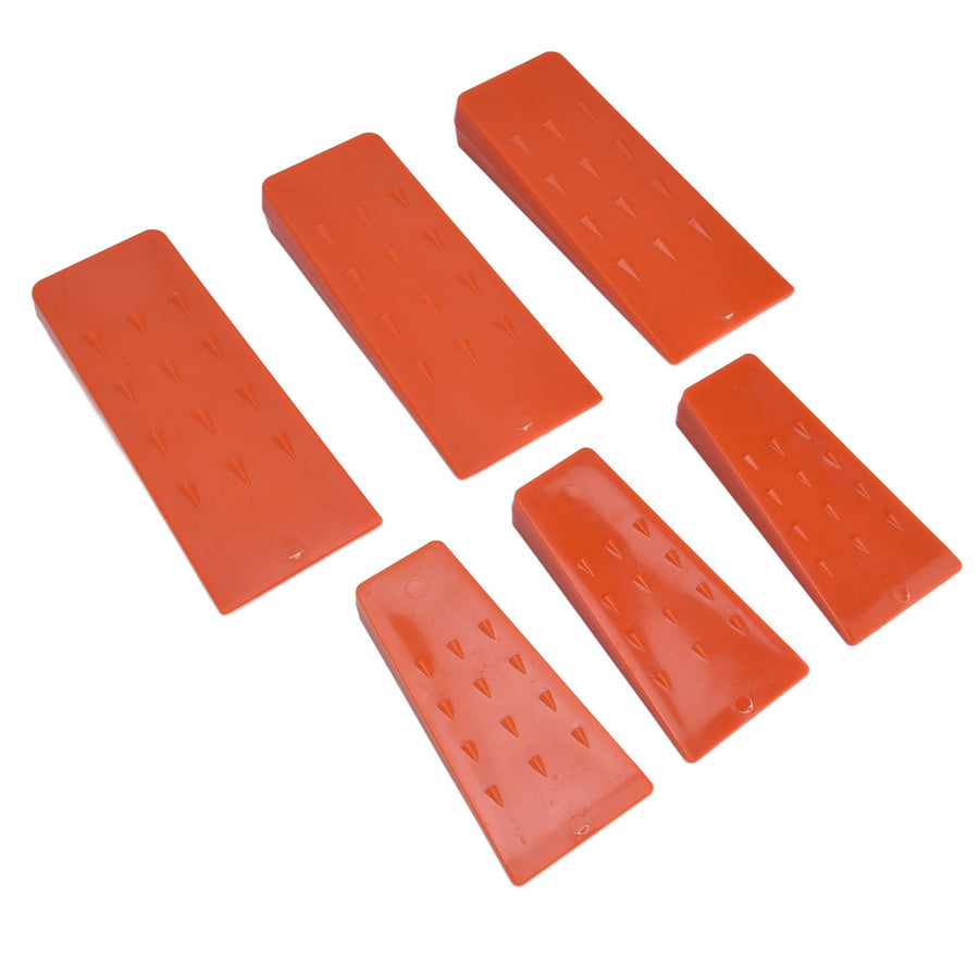 6pcs Chainsaw Wedges Increasing Friction Red Durable Plastic Tree Cutting Supplies for Woodworking