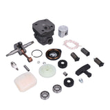 Cylinder Piston Assembly Oil Seal Crankshaft Spark Plug Kit 537253002 Replacement for Husqvarna 340 345 350 Chain Saw