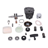 Cylinder Piston Assembly Oil Seal Crankshaft Spark Plug Kit 537253002 Replacement for Husqvarna 340 345 350 Chain Saw