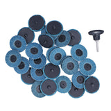 31PCS 2in/5cm Flat Flap Disc 40/60/80 Grits Blue Zirconia Alumina for Grinding Blending Sanding
