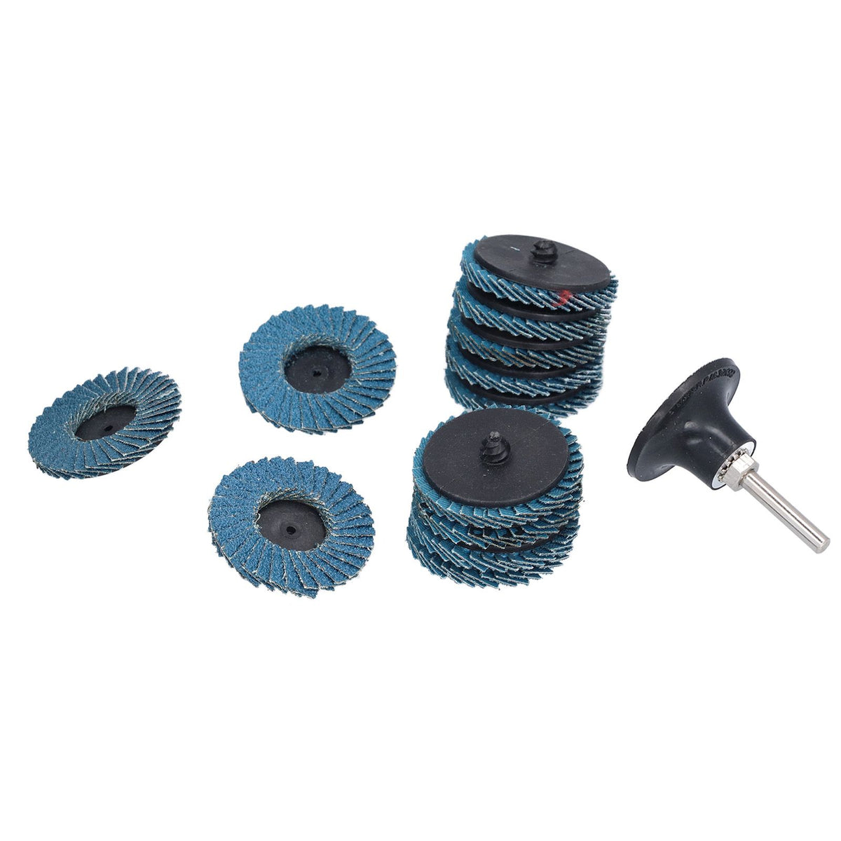 31PCS 2in/5cm Flat Flap Disc 40/60/80 Grits Blue Zirconia Alumina for Grinding Blending Sanding