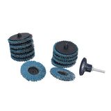 31PCS 2in/5cm Flat Flap Disc 40/60/80 Grits Blue Zirconia Alumina for Grinding Blending Sanding