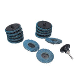 31PCS 2in/5cm Flat Flap Disc 40/60/80 Grits Blue Zirconia Alumina for Grinding Blending Sanding