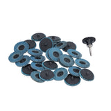 31PCS 2in/5cm Flat Flap Disc 40/60/80 Grits Blue Zirconia Alumina for Grinding Blending Sanding - Close-Up Angle