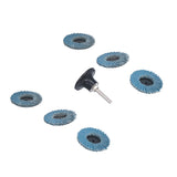 31PCS 2in/5cm Flat Flap Disc 40/60/80 Grits Blue Zirconia Alumina for Grinding Blending Sanding