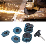 31PCS 2in/5cm Flat Flap Disc 40/60/80 Grits Blue Zirconia Alumina for Grinding Blending Sanding