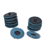 31PCS 2in/5cm Flat Flap Disc 40/60/80 Grits Blue Zirconia Alumina for Grinding Blending Sanding