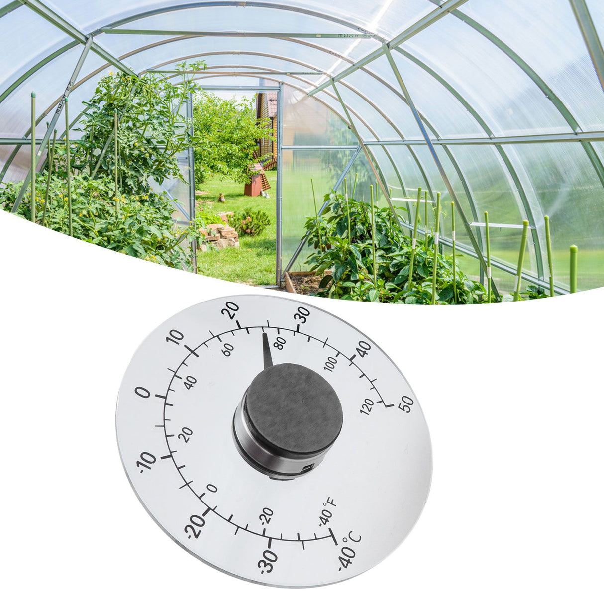 Outdoor Thermometer Adhesive Transparent Waterproof Door Window Temperature Meter for Farm Home