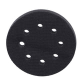 5 Inch 8 Holes Hook and Loop Soft Sponge Cushion Density Interface Pads for for Sanding Machine Tray - Top-Down View